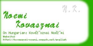 noemi kovasznai business card